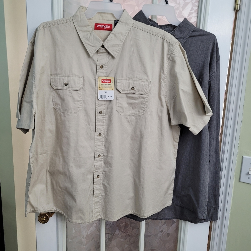 NWT Two Wranglers Jeans Button-up Shirt